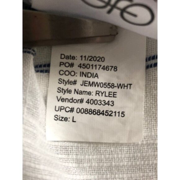 Ella Moss Size L Boho Peasant Style Rylee Lace Up Blouse - Picture 11 of 16